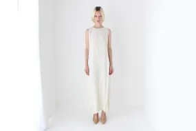90s Soft Italian Linen Relaxed Sheath Dress