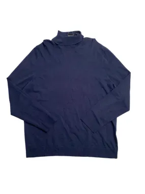 Alfani Mens Tucker Otto Turtleneck Sweater Neo Navy Blue 2XL