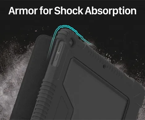 AmazingThing Military Drop Proof Case for iPad 10.2inch 7th - 8th - 9th Gen ( 2019 - 2021 ) - Antimicrobial Case - Black (Barcode: 4892220389371 )