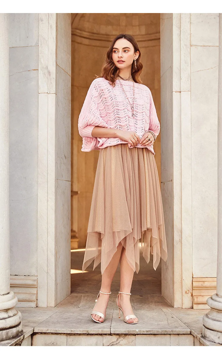 ARTKA CHUNKY CABLE KNITTED JUMPER WITH WIDE SLEEVE