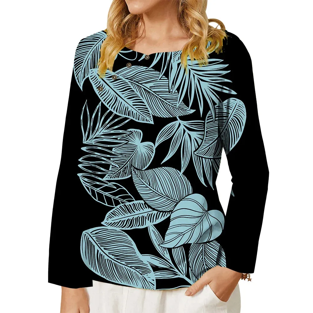 Ashore Shop Women T-shirt  Sailboat Long Sleeve Top