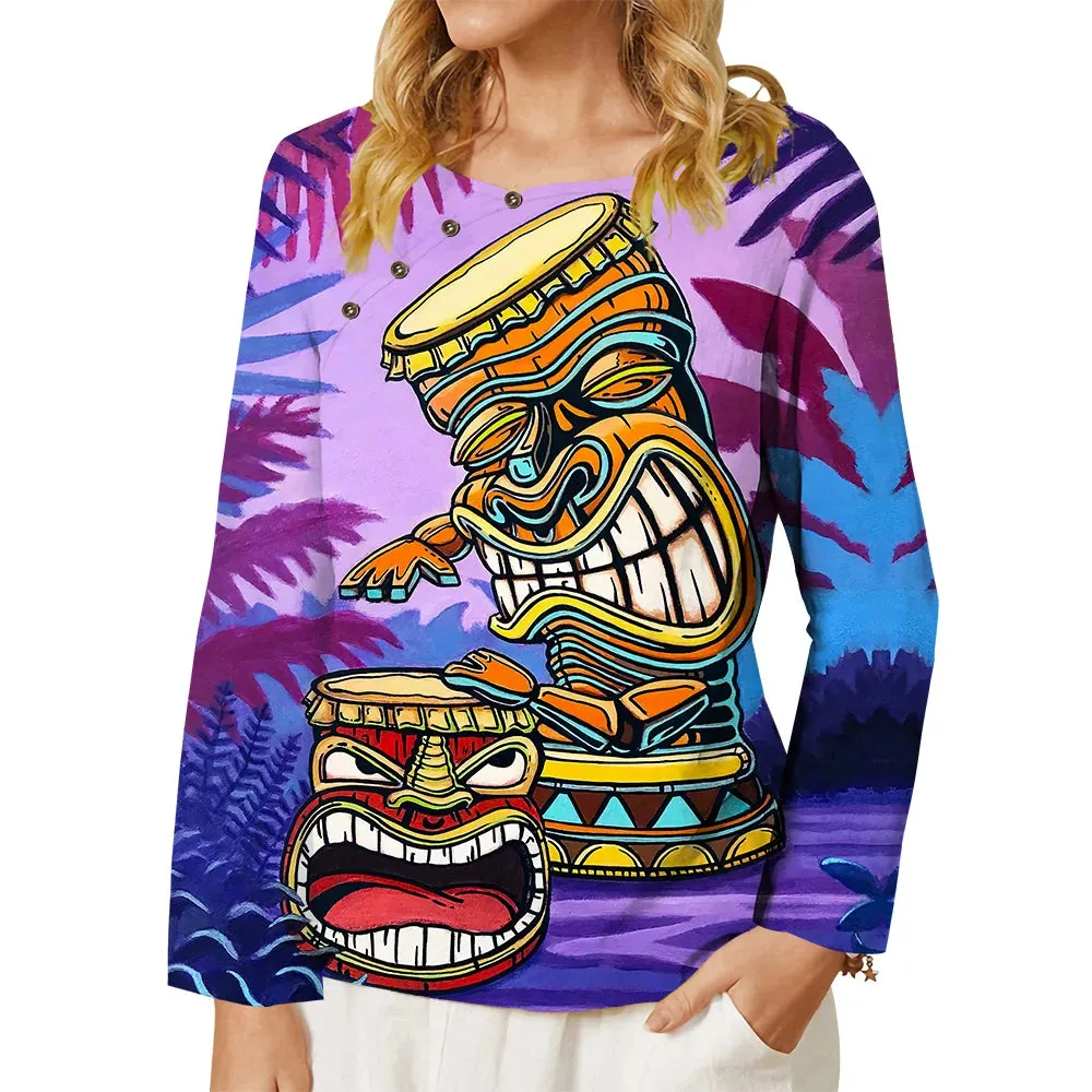 Ashore Shop Women T-shirt  Sailboat Long Sleeve Top