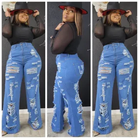 AVB High Waist Ripped Jeans