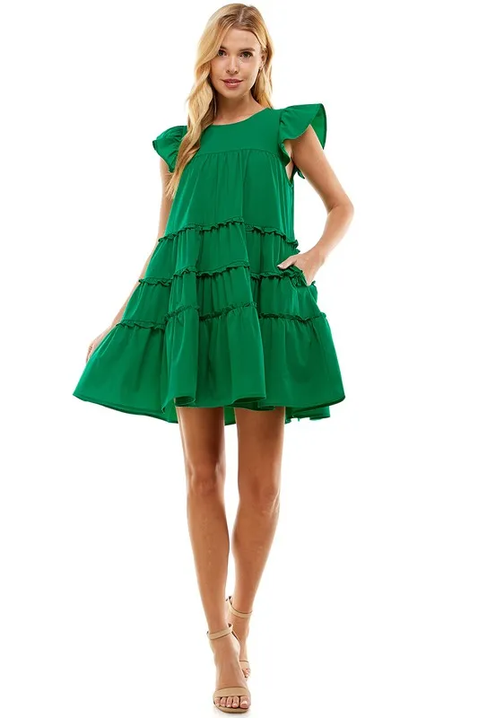 Babydoll Tiered Ruffle Dress