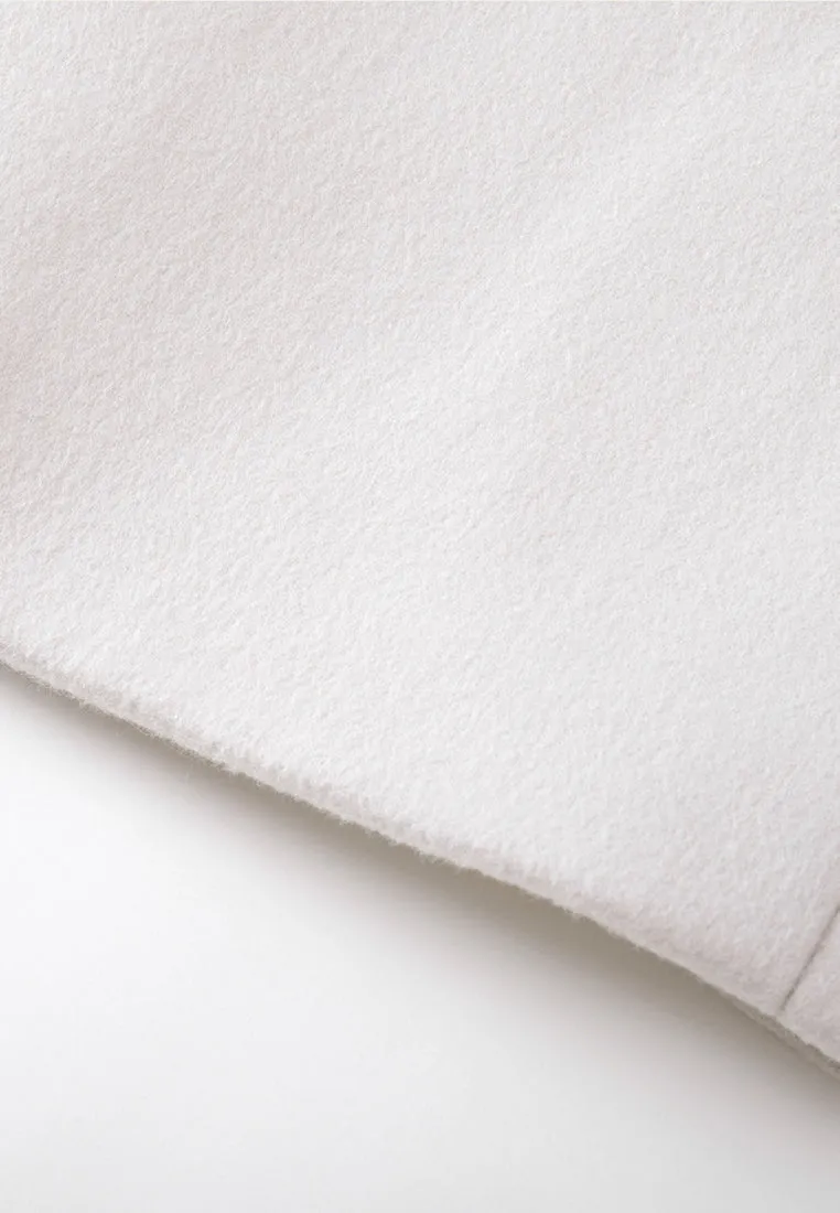 Bead-detail Maxi-length Wool Coat