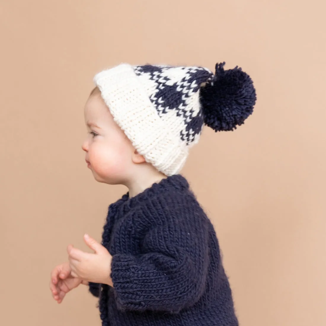 Buffalo Check Hand Knit Hat - Red by The Blueberry Hill