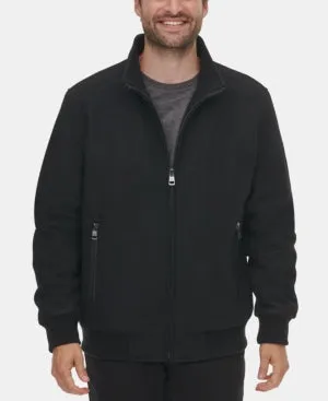 Calvin Klein Mens Bomber Jacket Coat XL Black Solid