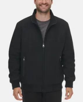 Calvin Klein Mens Bomber Jacket Coat XL Black Solid
