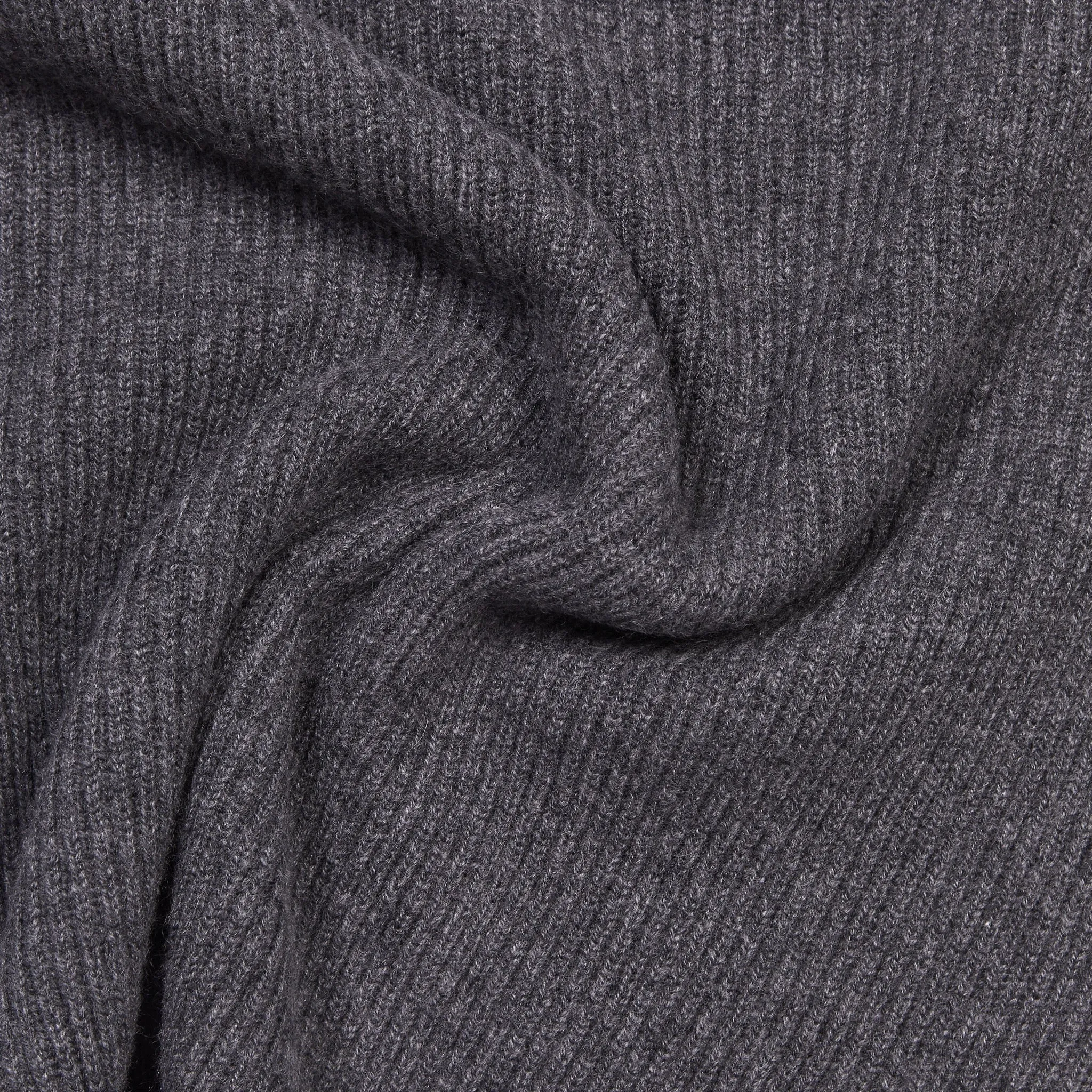 Cashmere ribbed submariner rollneck in grey mélange