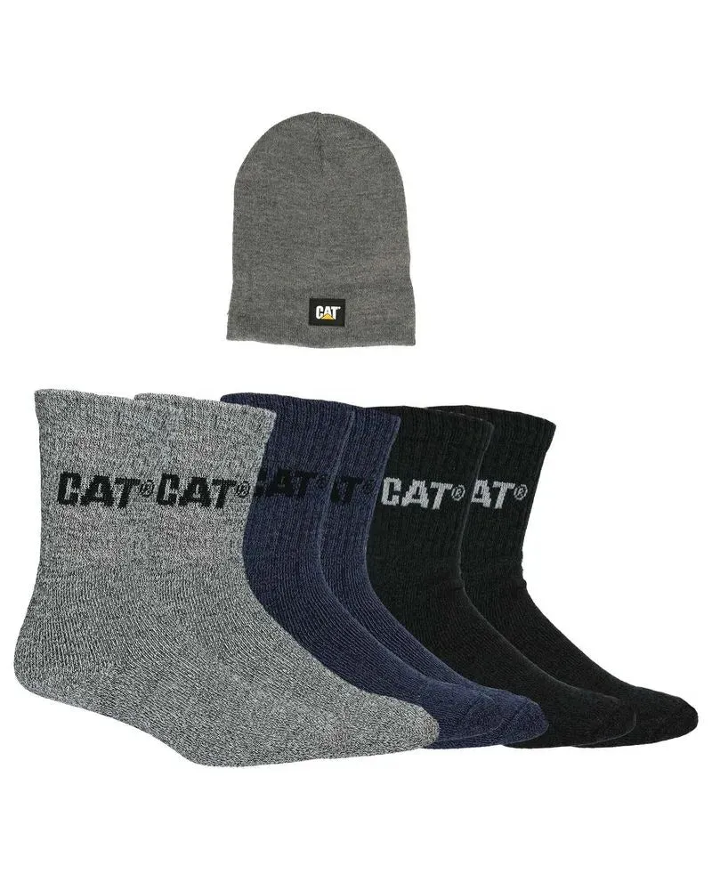 Caterpillar Men's Knit Cap Sock Bundle-Assorted Colors