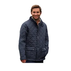 Champion Padstow Quilted Jacket Navy – Diamond Quilted Lining, Secure Neck Fastening & Inside Zipped Pocket
