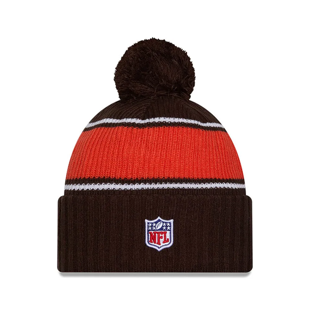 Cleveland Browns New Era 2024 Sideline Sport Cuffed Knit Hat with Toque