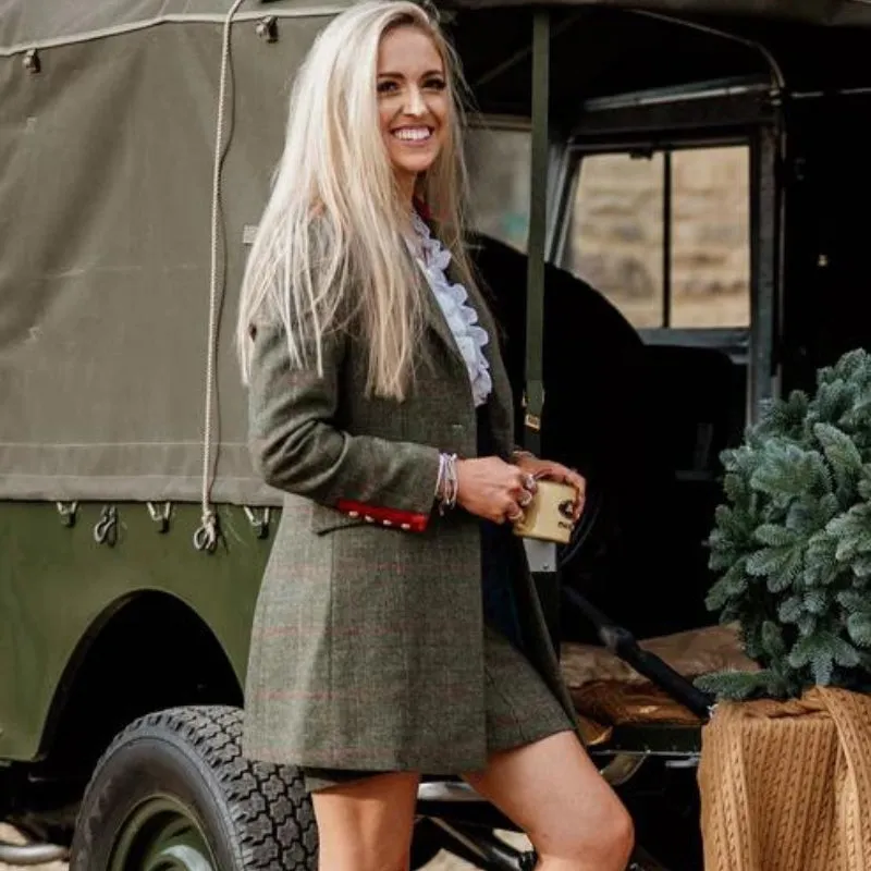 Combrook Ladies Mid-Thigh Coat In Heath