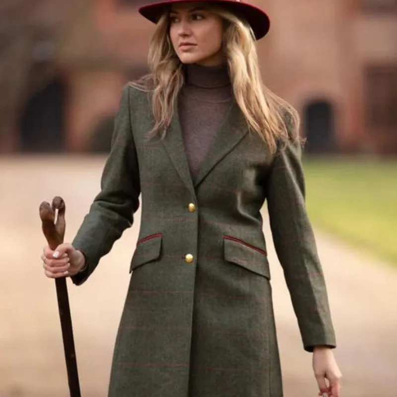 Combrook Ladies Mid-Thigh Coat In Heath