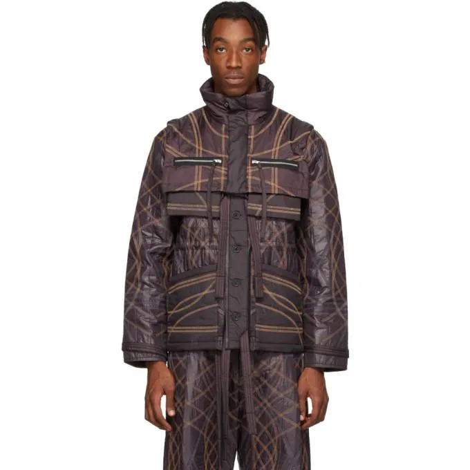 Craig Green Burgundy Embroidered Swirl Jacket
