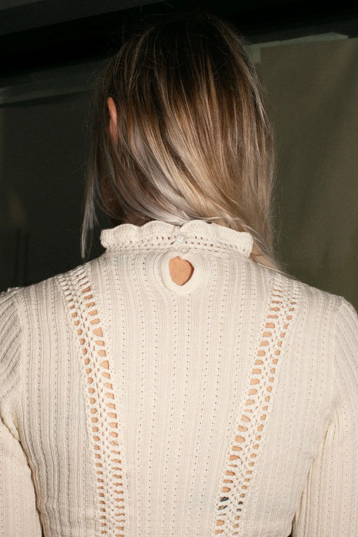 Cream Ribbed Riva Top