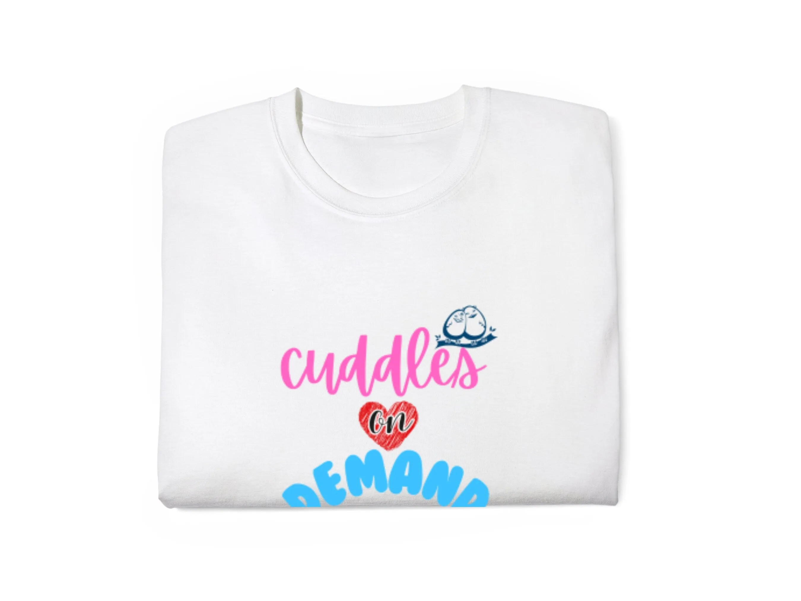 Custom Name with Cuddles on Demand Text Short Sleeve Baby Grow For Baby Girls