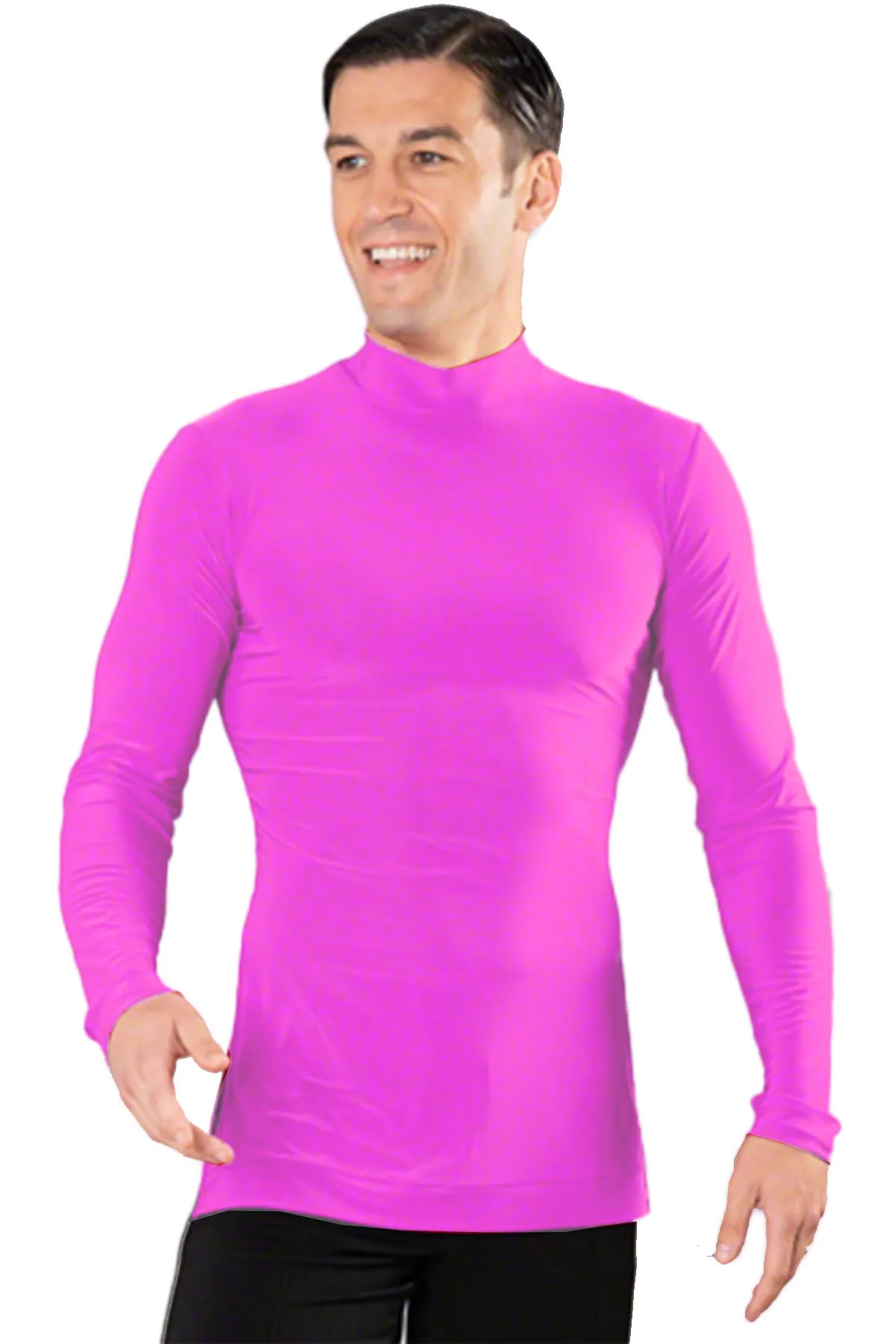 Dance America MS6A Men's Simple Turtleneck Ballroom Shirt without Trunks Available in 5 Colors