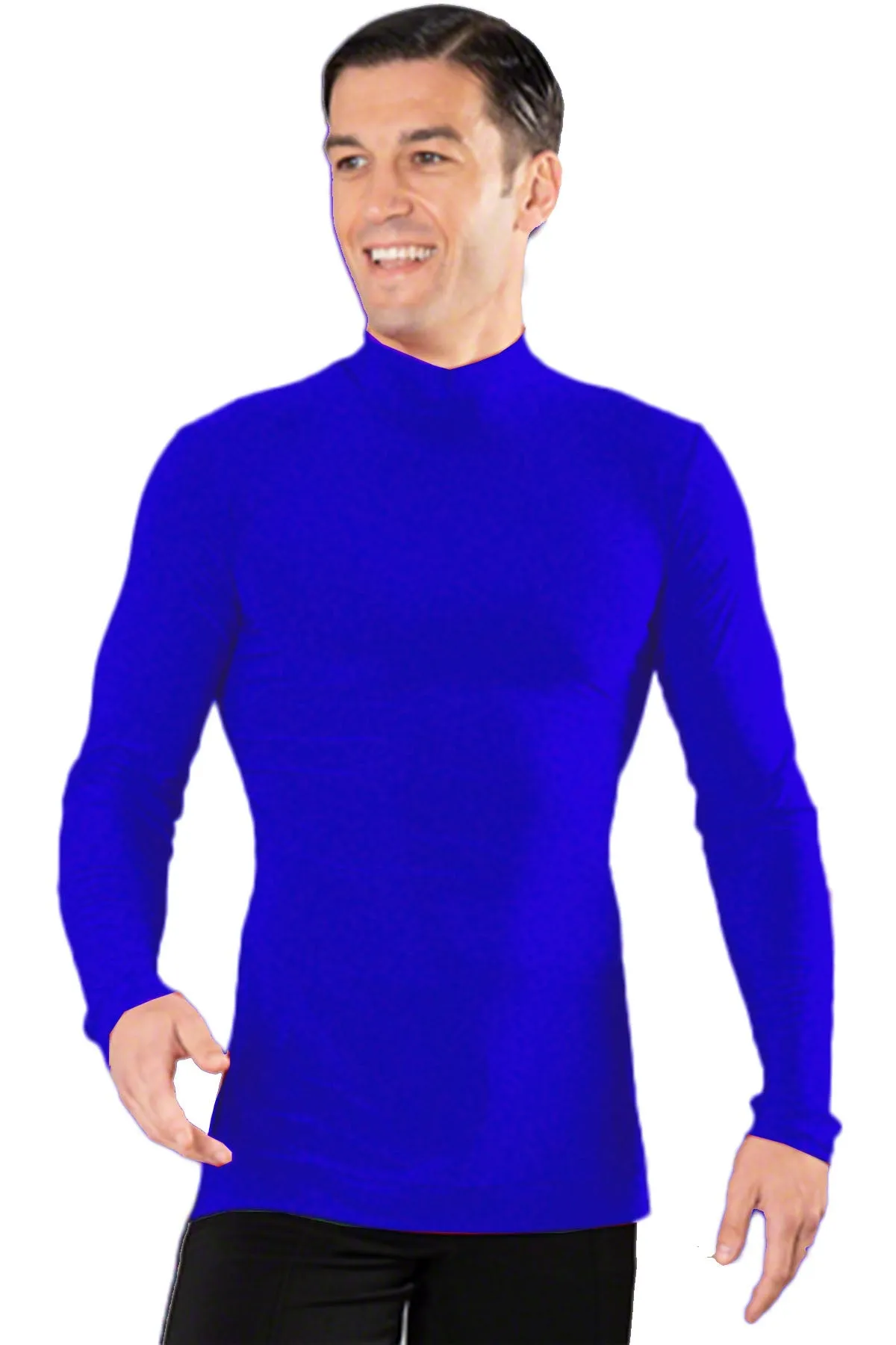 Dance America MS6A Men's Simple Turtleneck Ballroom Shirt without Trunks Available in 5 Colors