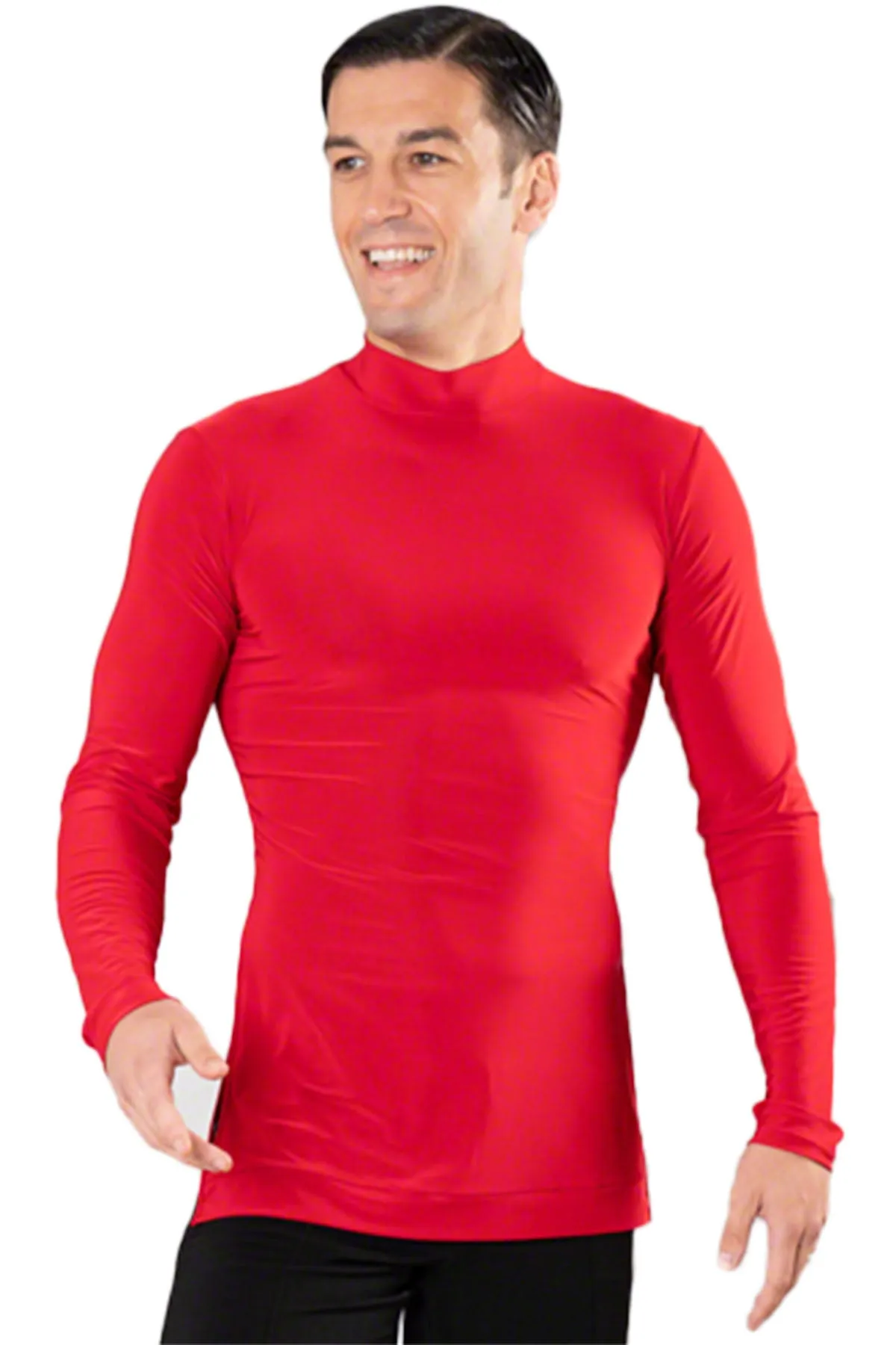 Dance America MS6A Men's Simple Turtleneck Ballroom Shirt without Trunks Available in 5 Colors
