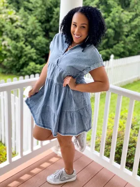 Denim Babydoll Dress