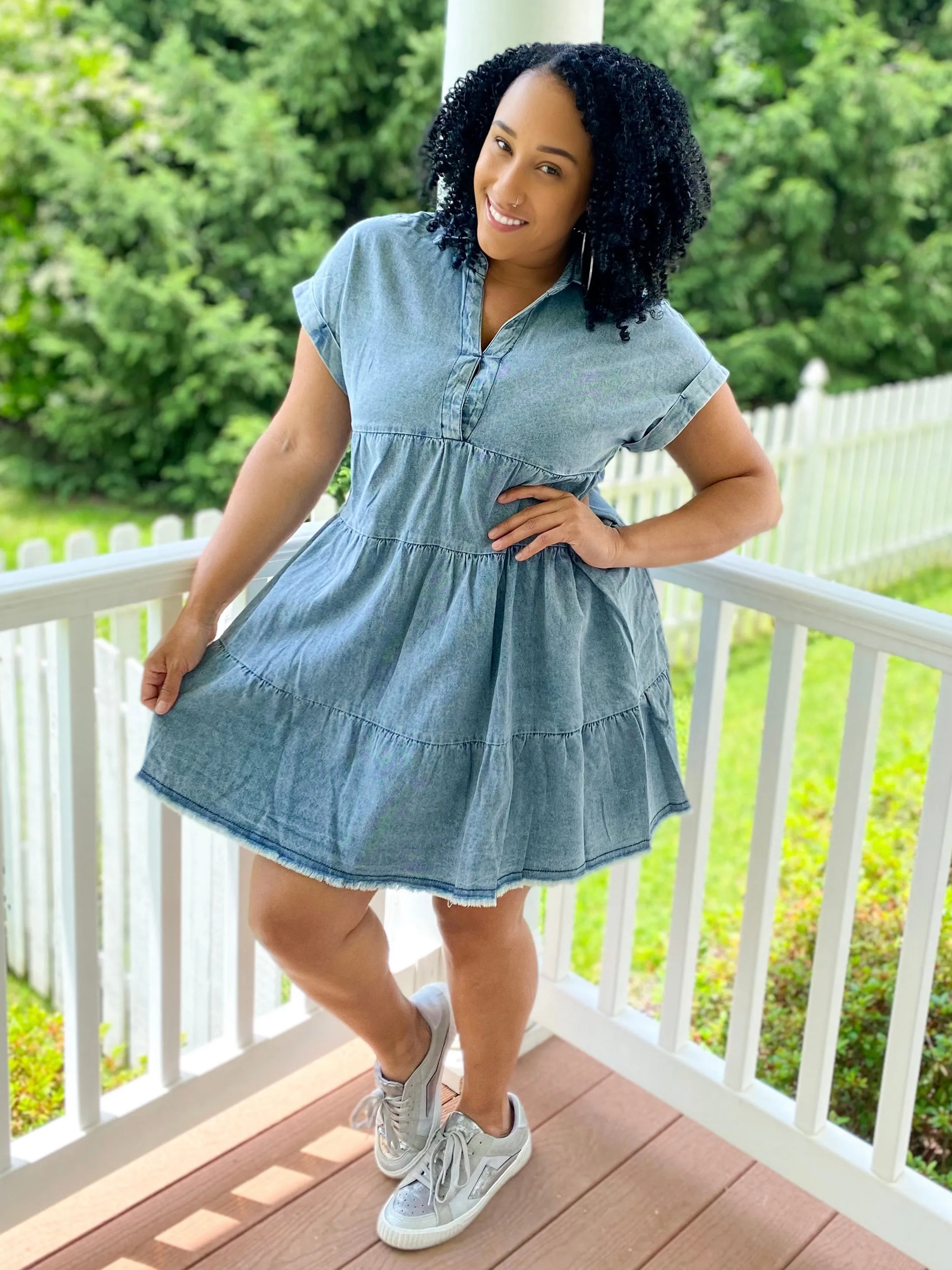 Denim Babydoll Dress