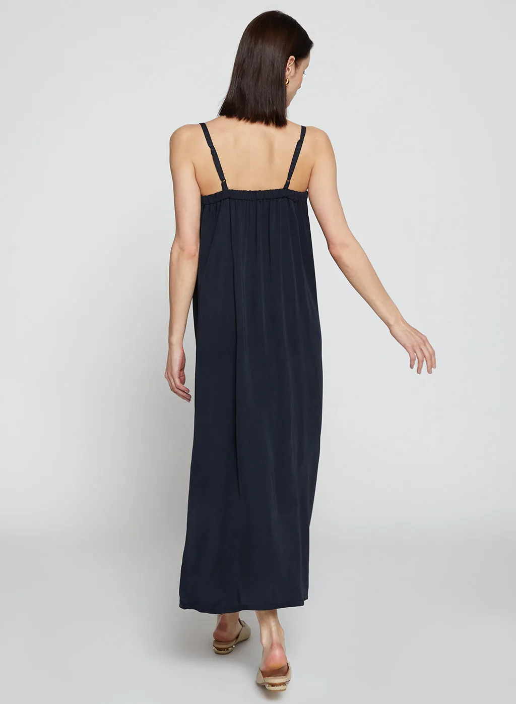 Dove Modal Slip Dress in Black