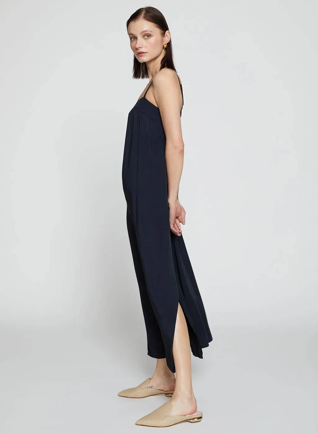 Dove Modal Slip Dress in Black
