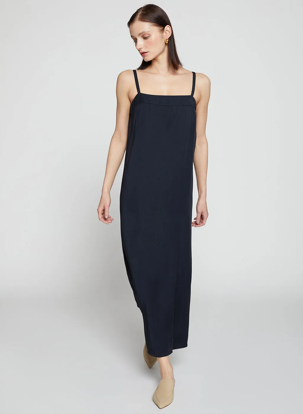 Dove Modal Slip Dress in Black