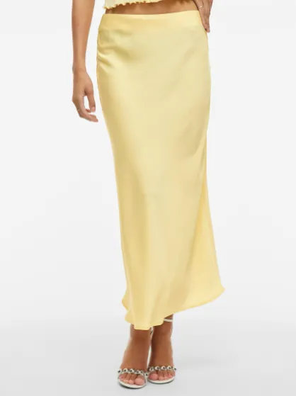 Ellette Midi Skirt - Pale Banana
