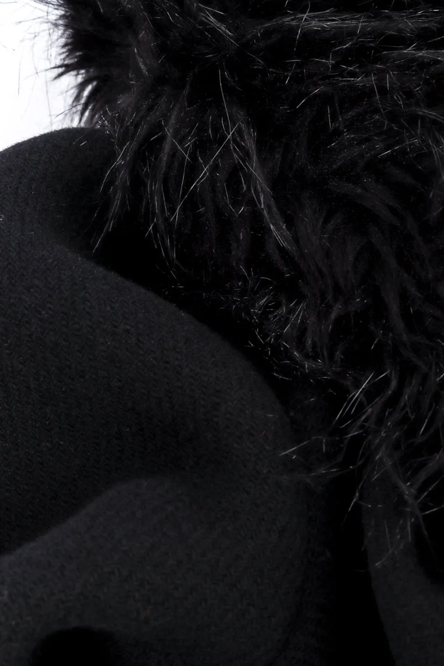 Faux Fur Wool Coat