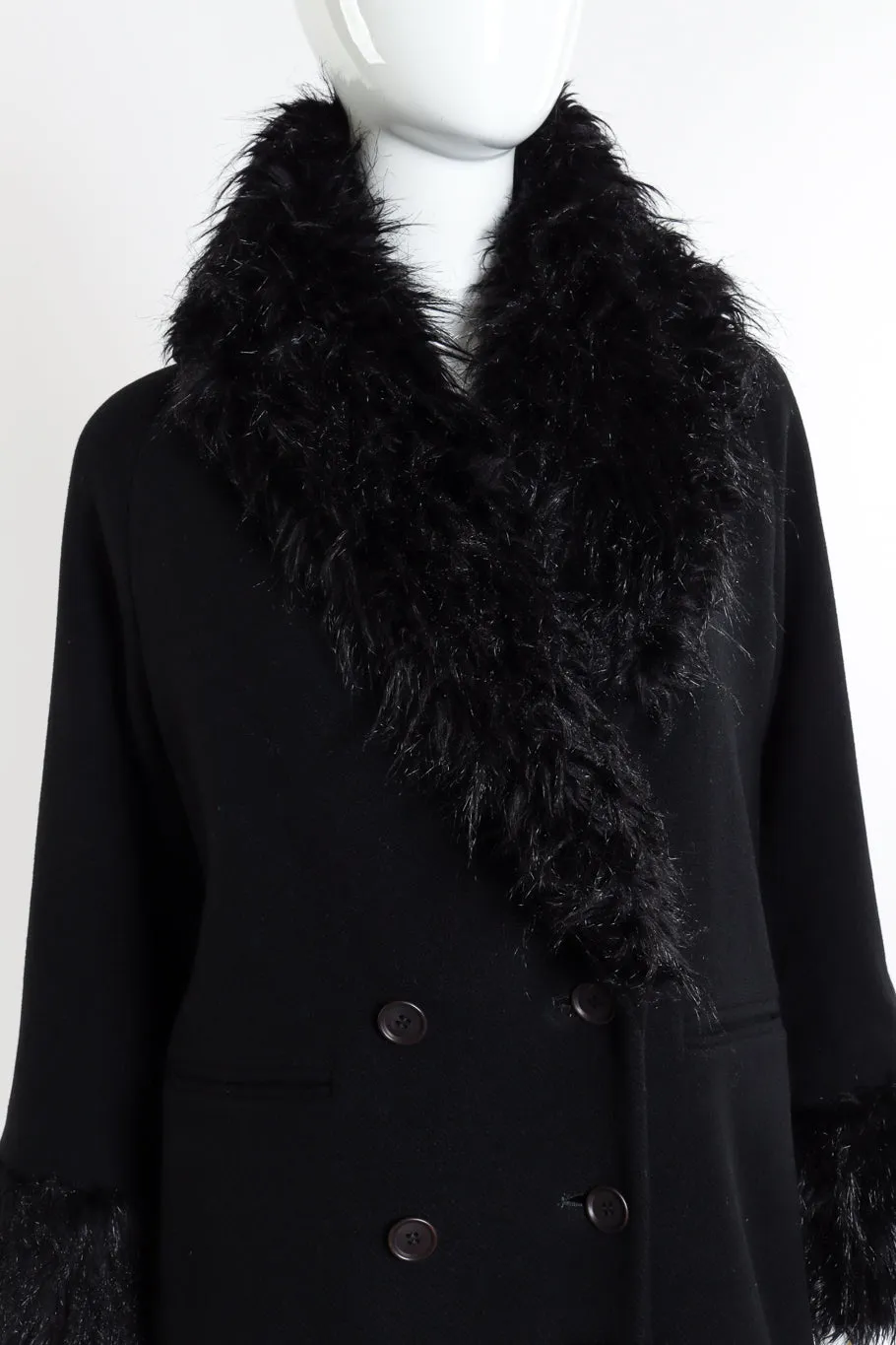 Faux Fur Wool Coat