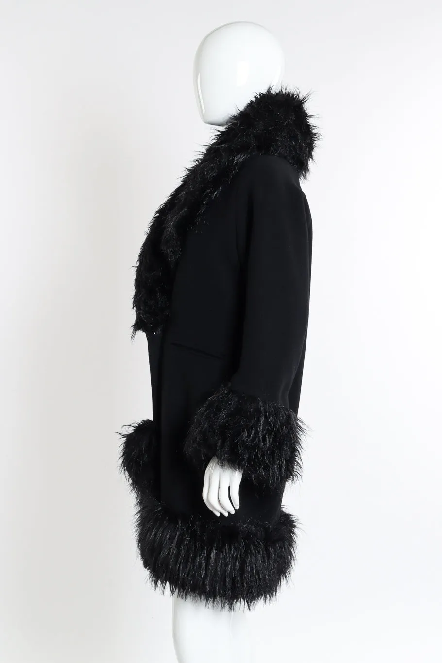 Faux Fur Wool Coat