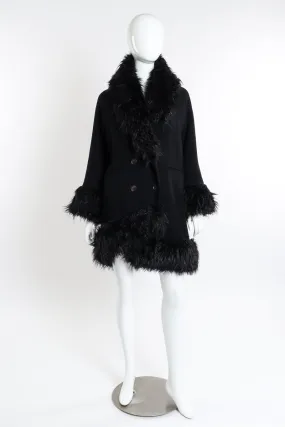 Faux Fur Wool Coat