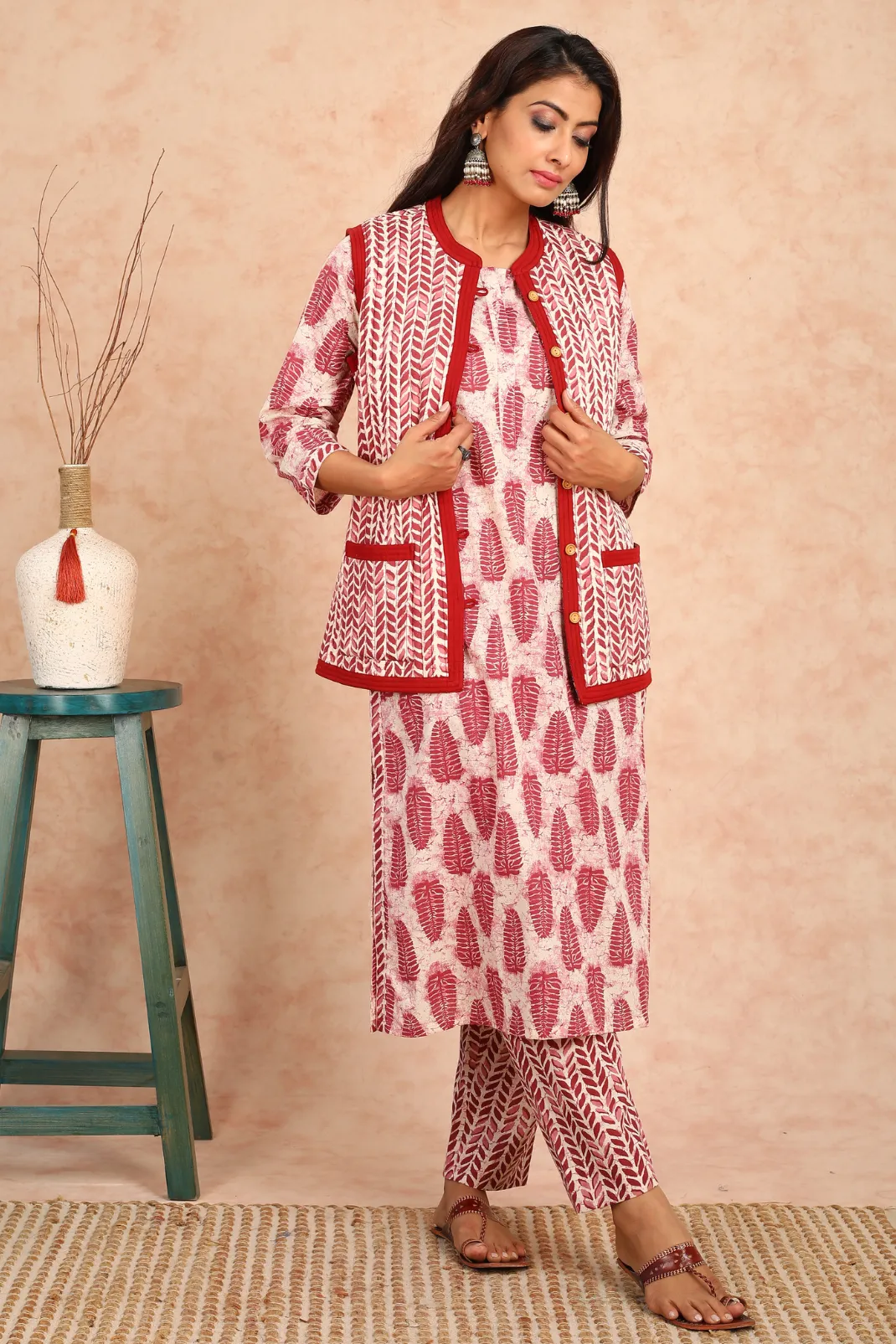 Ferra Ajrakh Reversible Quilted Jacket UCJ0001