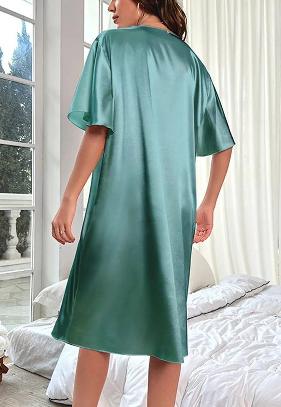 Flutter Sleeve Slip Dress