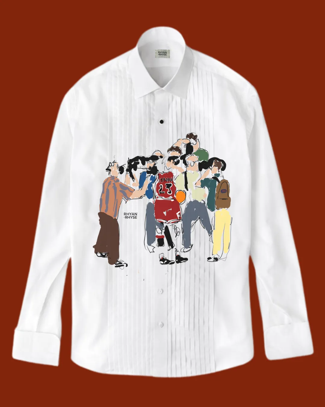 GHOST JORDAN Tuxedo Button Down Shirt