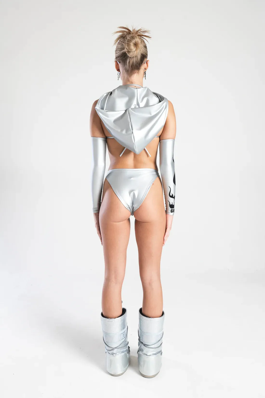 GoGuy - PVC bodysuit met capuchon - Verkrijgbaar in zwart en zilver