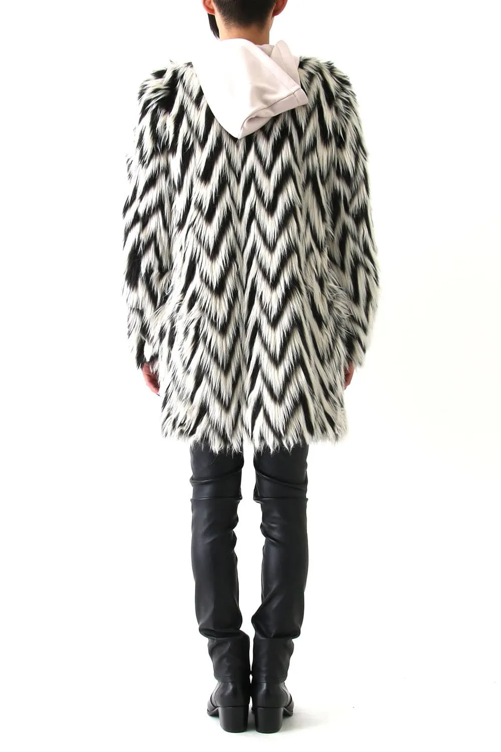 GRAPHIC FUR COAT