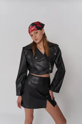 HLLY Women Petter Leather Skirt Black - Hempstead