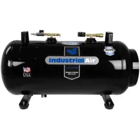 Industrial Air IT20ASME 20 gallon ASME Certified Vertical/Horizontal Air Receiver Tank, Black, 33.4 x 14 x 18.8 inches