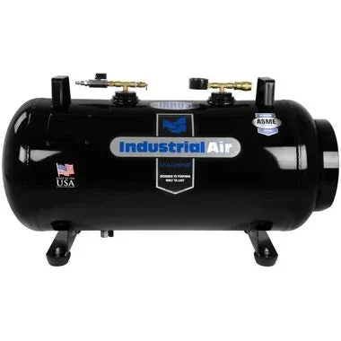 Industrial Air IT20ASME 20 gallon ASME Certified Vertical/Horizontal Air Receiver Tank, Black, 33.4 x 14 x 18.8 inches