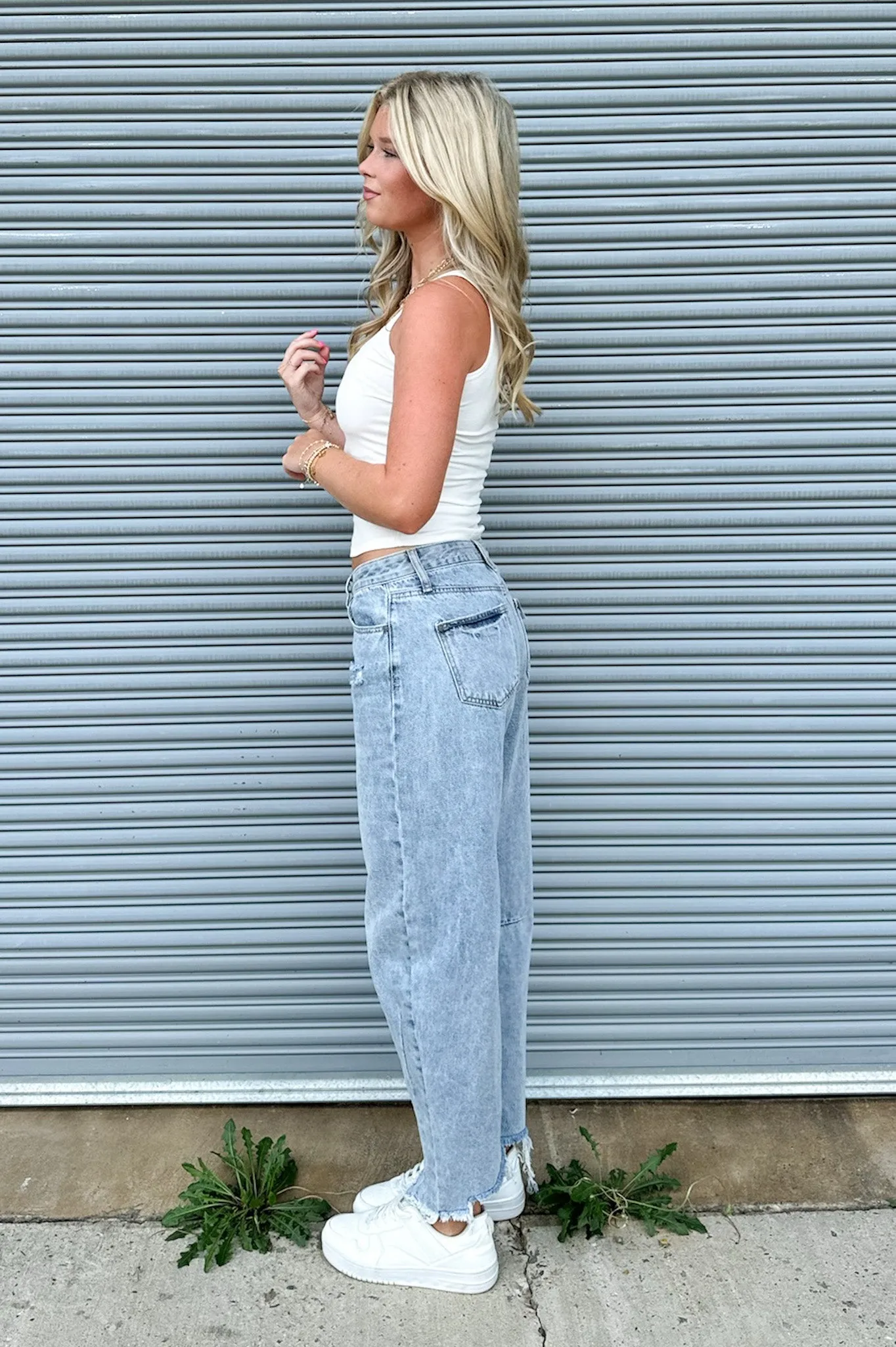Isabele High Rise Slouchy Horseshoe Jeans
