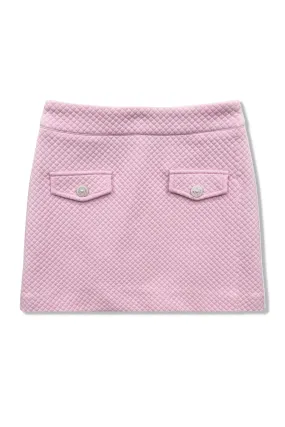 JUNIOR CHARLOTTE QUILTED SKIRT W/ POCKET FLAP DETAIL