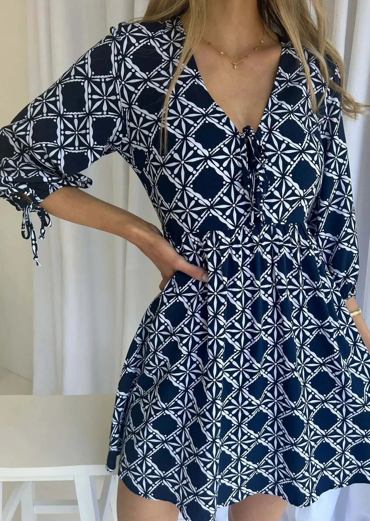 Kesia Dress - Navy