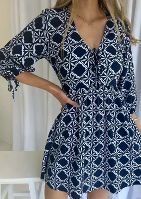 Kesia Dress - Navy