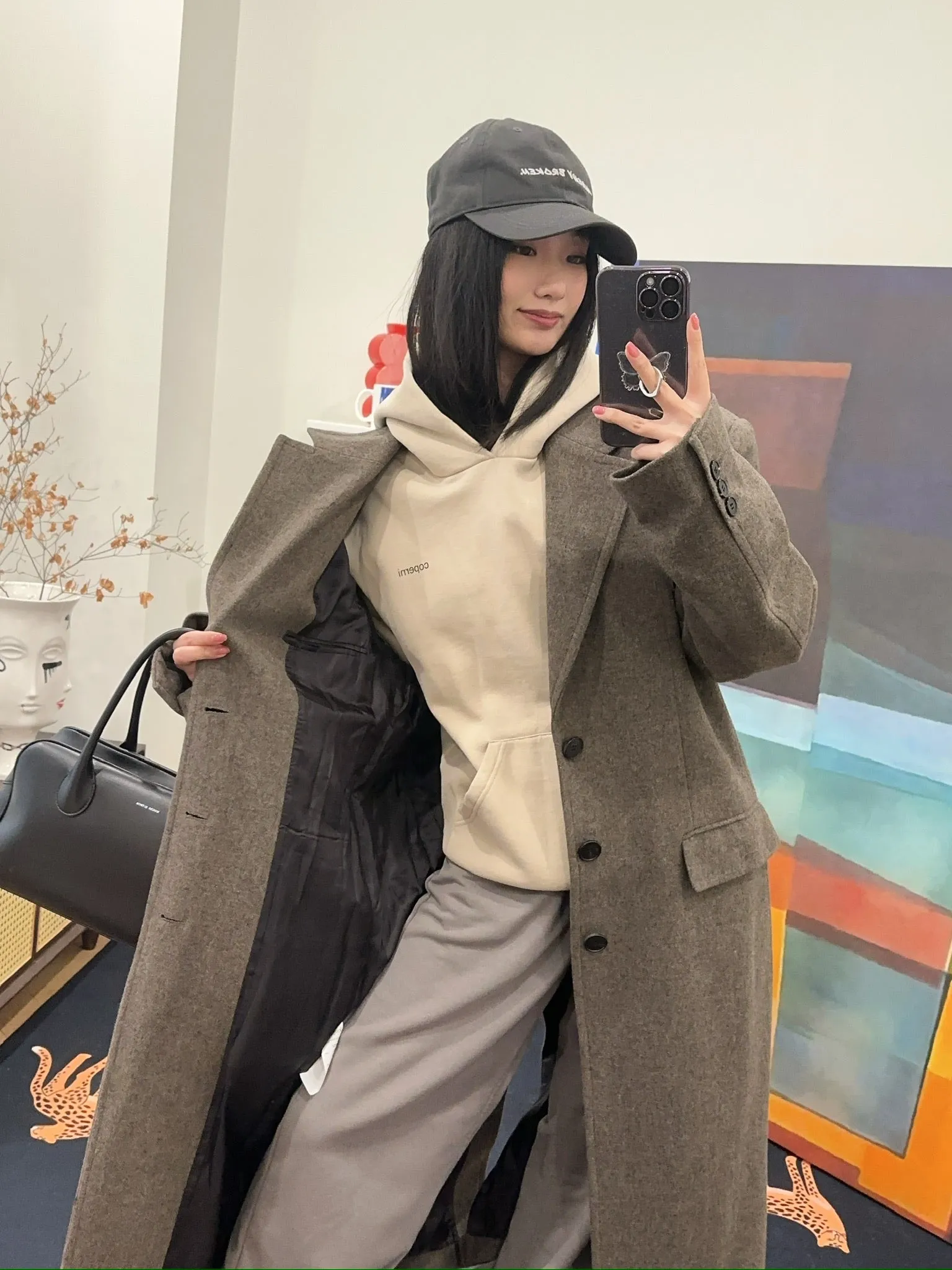 LESUGIATELIER WOOL TAILORED LONG COAT