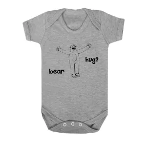 Little bear baby bodysuit, grey