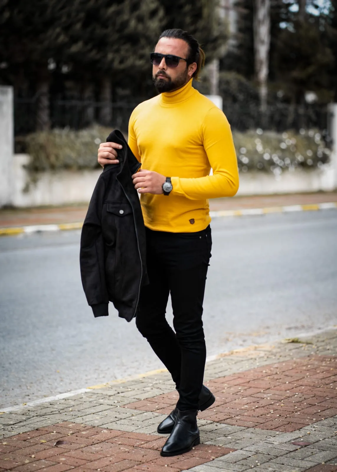 Logan Slim Fit Special Edition Woolen Black Coat