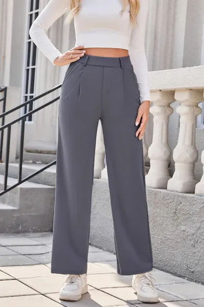 Lovelet High Waist Wide Straight Pants